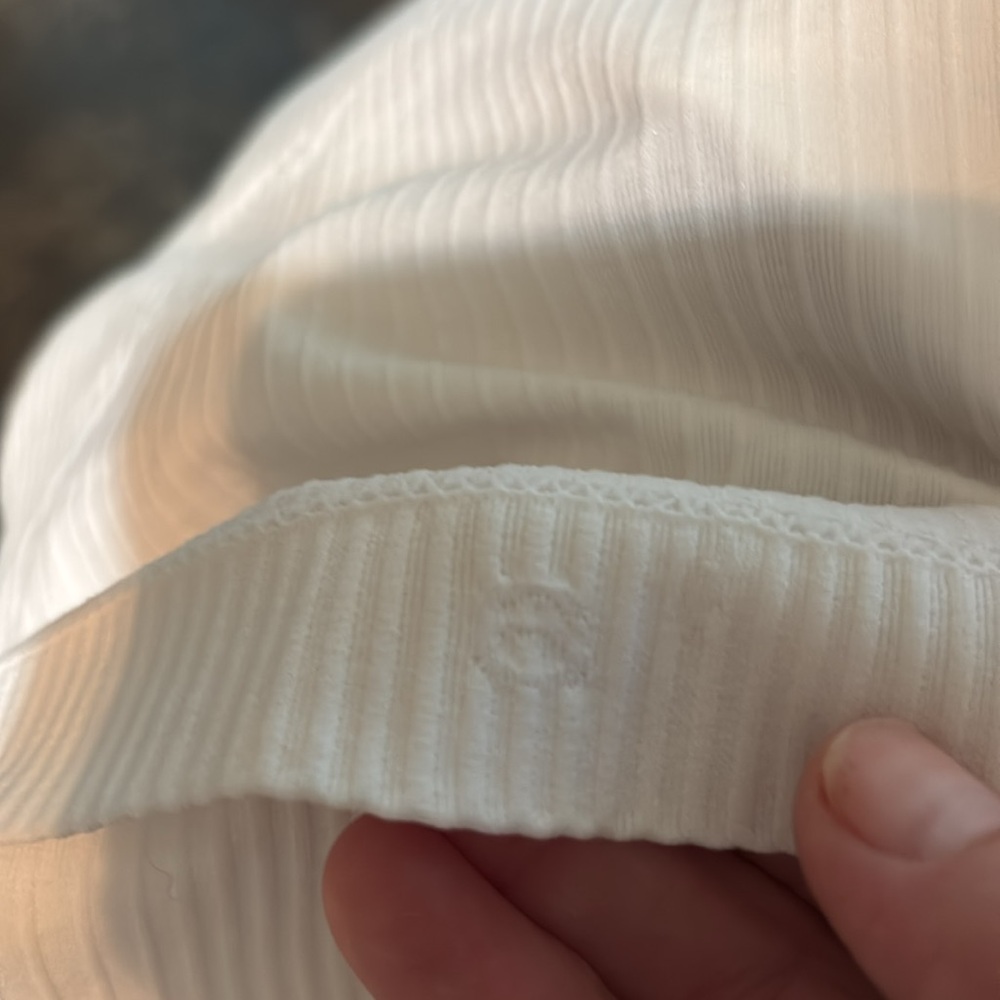 White Ribbed Tank Top - Picture 4 of 6